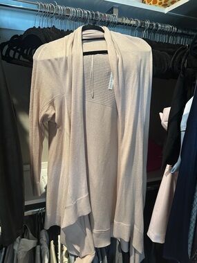 lululemon athletica Blush Pink Open-Front Draped Cardigan